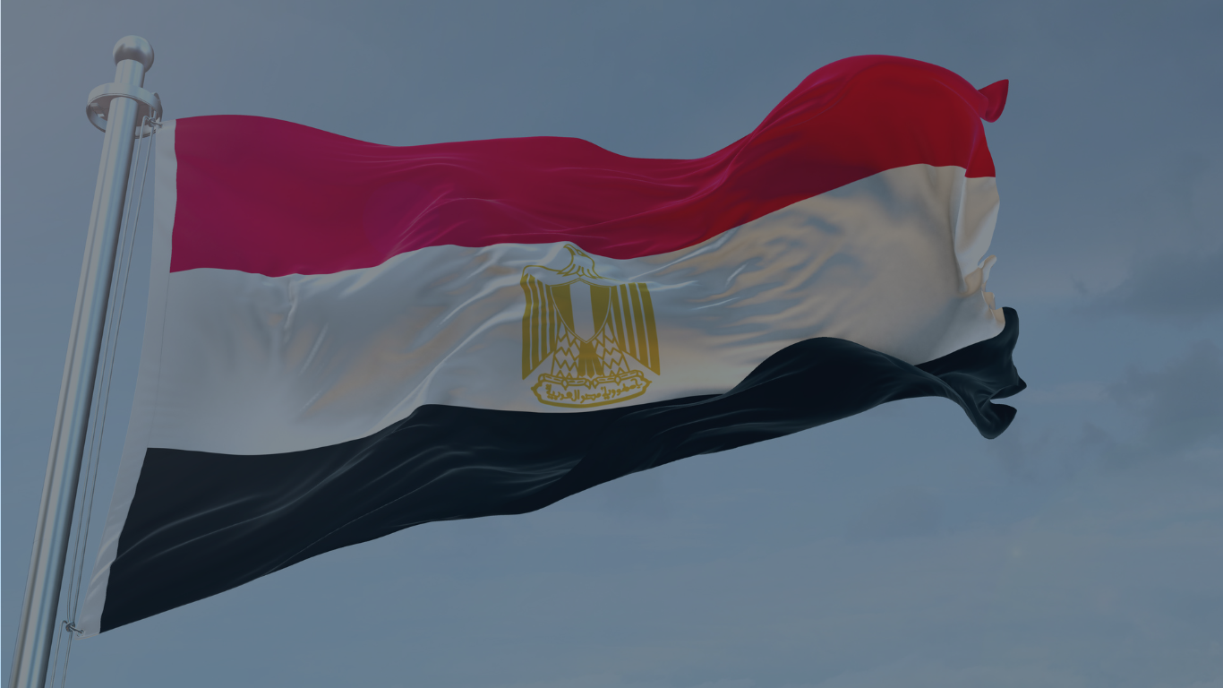 Flag of Egypt flowing in the wind illustrates the regions complex clinical trial landscape and the need for a medical IOR.