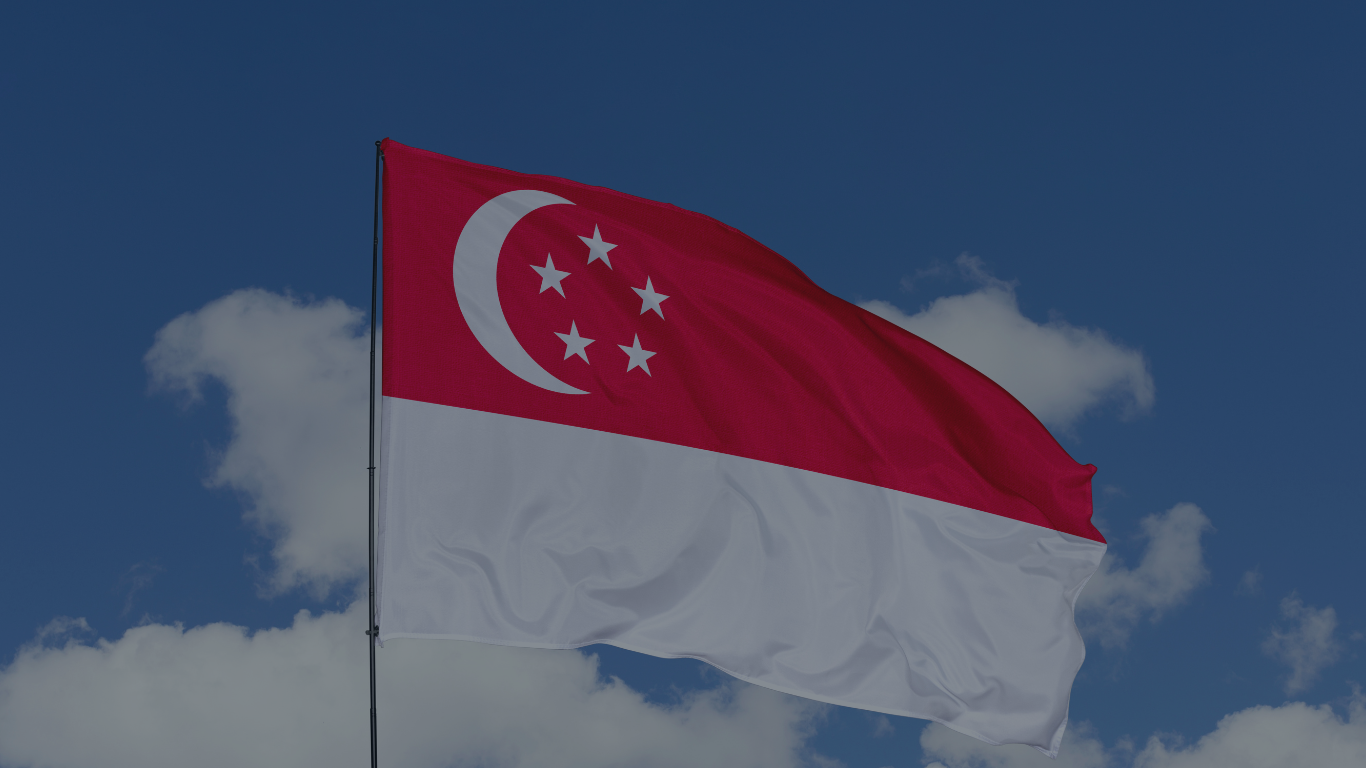 Singaporean Flag to illustrate the region's lush clinical trial landscape.